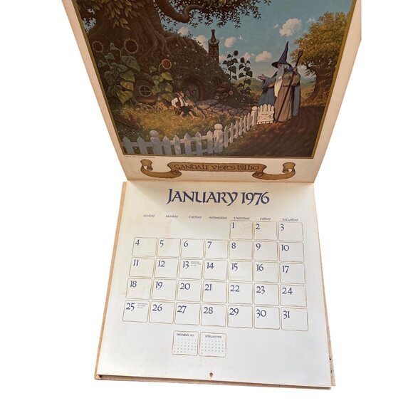 1976 J.R.R. Tolkien Calendar With‎ Illustrations By The Brothers Hildebrandt - Picture 2 of 9